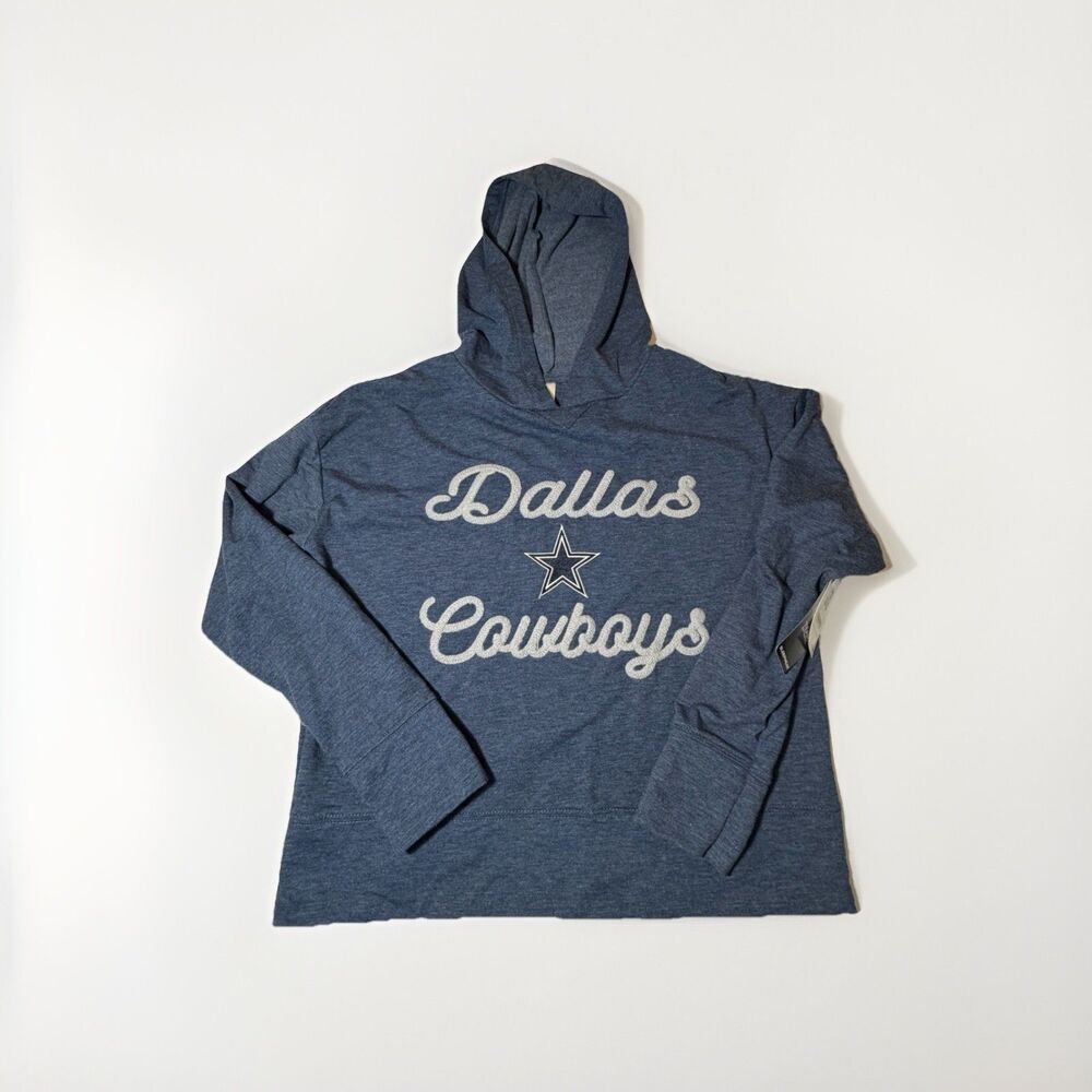 Dallas Cowboys Women’s Hooded Sleepwear Top Blue Hoodie Small NWT NFL
